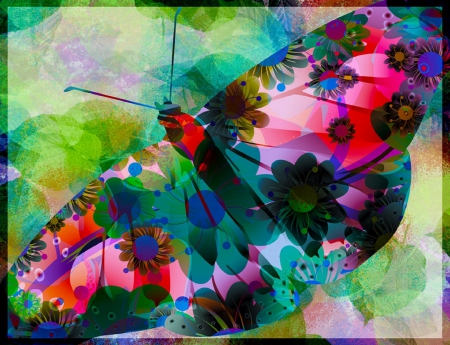 ✫Butterfly Designs✫ - attractions in dreams, creative pre-made, flowers, textures, butterfly designs, plants, illustrator, softness beauty, backgrounds, digital art, colors, cool, colorful, mixed media, butterfly, love four seasons, animals