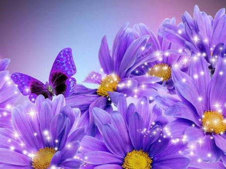 Purple Glitter - 3D and CG & Abstract Background ...