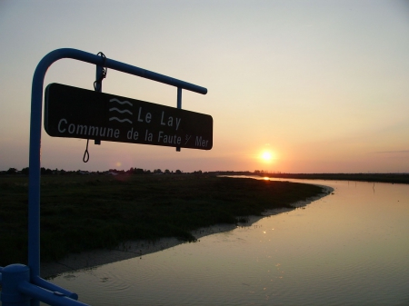 la faute sur mer - river, sunsets, france, nature