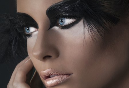 Blue Eyes - make-up, woman, blue, eyes, fashion