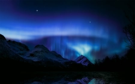 The Aurora - wp, aurora, abstract, fantasy