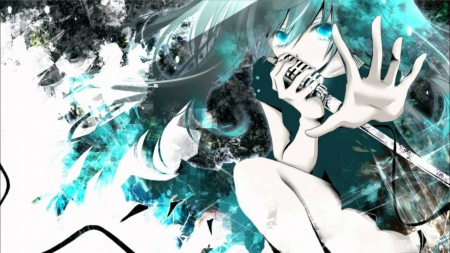 Hatsune Miku - vocaloid, miku, music, till tears overflow