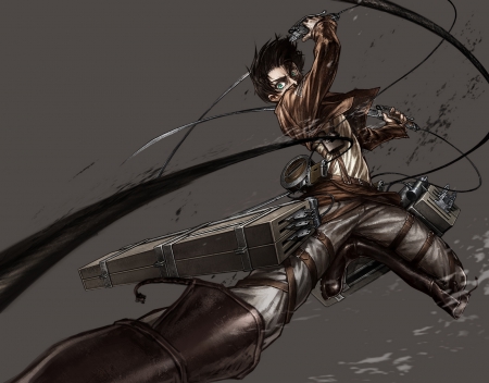 Eren ~ Shingeki No Kyojin - male, sexy, shinkgeki no kyojin, warrior, age, eren, anime boy, art, cool, boy, awesome