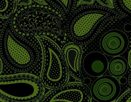 Green and black - pattern, green, abstract, black