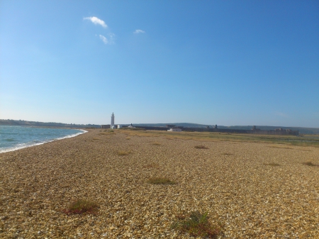 pic i meant to add - warm, sunny, lighthouse, blue, beach, sea, scenic, ocean, sun, sky