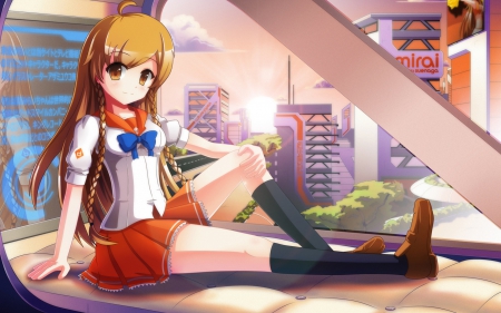 Anime Girl - anime, girl, cute, school girl