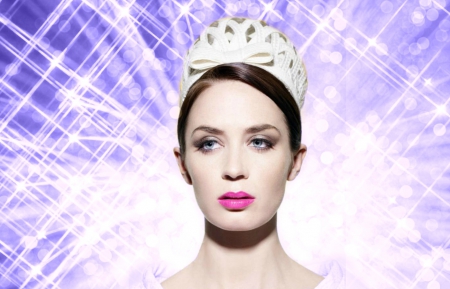 Emily Blunt - purple, pink, emily blunt, beauty, actress, girl, white, cehenot, woman