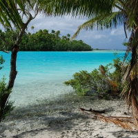 One Foot Island Aitutaki Cook Islands - paradise beach and blue lagoon