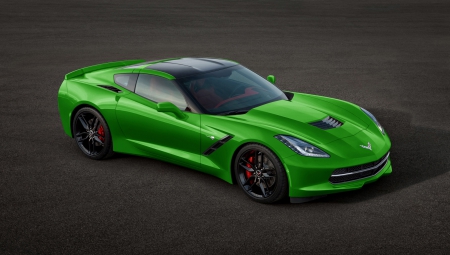 2014 Corvette Stingray - green, bowtie, vette, gm