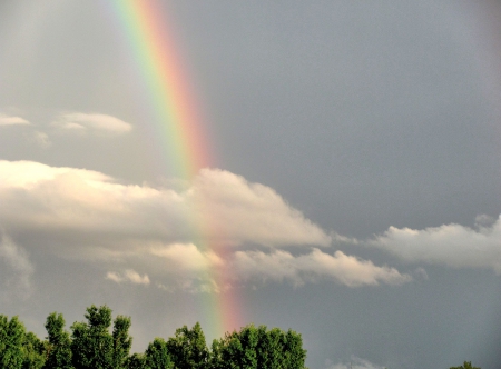 Rainbow Promises - storm, clouds, promise, inspirational, love, God, religious, nature, rainbow, sky