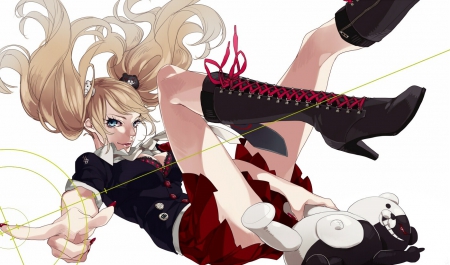 Zero Sniping - boots, hot, junko, blonde, sexy, uniform, schoolgirl