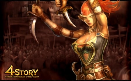 Warrior girl - RPG, games, Gates of Andaron, online