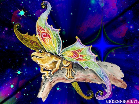 MYSTICAL FROG - creation, my, abstract, frog