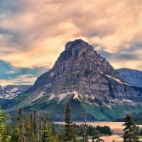 wonderful sinopah mountain in glacier np montana