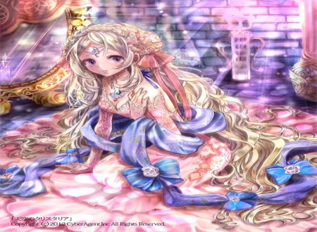 Crystalia - princess, pretty, girl, game, long hair, cg