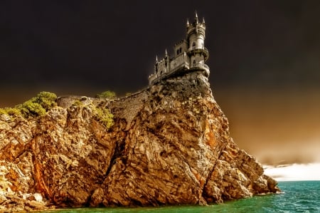 Castle - photo, castle, sea, hdr