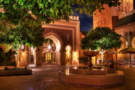 Disneyland, California - wonderland, hdr, fontany, anaheim, buildings