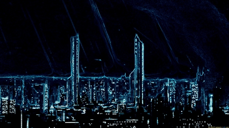 Sci Fi - City - space, city, sci fi, planet, abstract