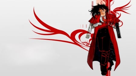 Hellsing - abstract, black, anime, white, red, cool, man