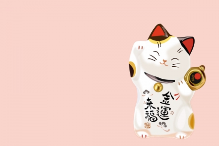 Maneki - pretty, kawaii, feng shui, lucky, kitten, plain, nice, luck cat, simple, lovely, sweet, cat, cute, adorable, lucky cat, maneki, luck, kitty