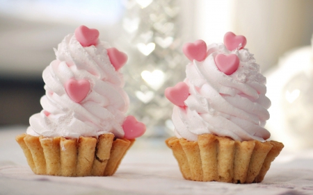 ice cream with hearts - abstract, cream, delicious, photography, food, tasty, ice cream, SkyPhoenixX1, picture, dessert, fruits, hearts, wallpaper