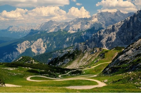 bavarian alps - nature, bavarian alps, fun, mountain, field