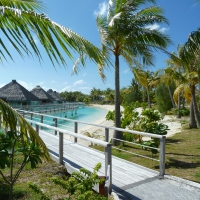 St Regis Resort Bora Bora - beach and blue lagoon