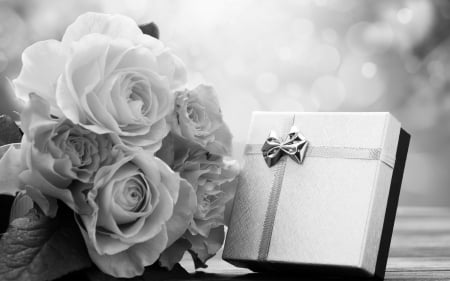 Happy Birthday Zuri - flowers, black, white, photography, gift, still life, happy, birthday