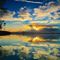 DAWN AT LAKE WEYBA, AUSTRALIA