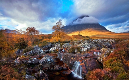 Buachaille Etive Mor, Scotland - Mountain, Rocks, Scotland, Waterfall