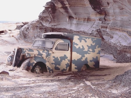 Old-Truck Camouflage - old, truck