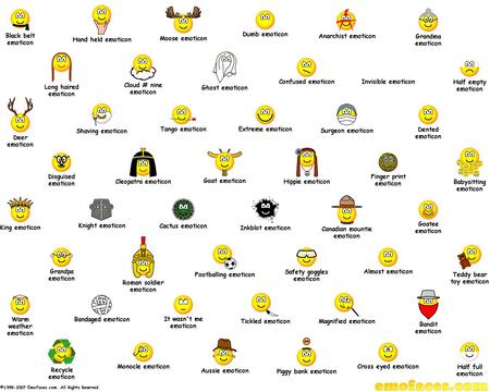 Emoticons Selection One - smilies, emotions, yellow