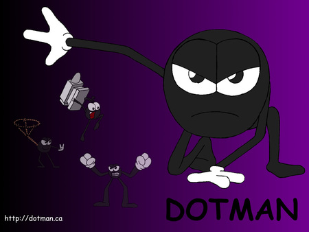 Dotman Strikes Again - black, dotman, unhappy