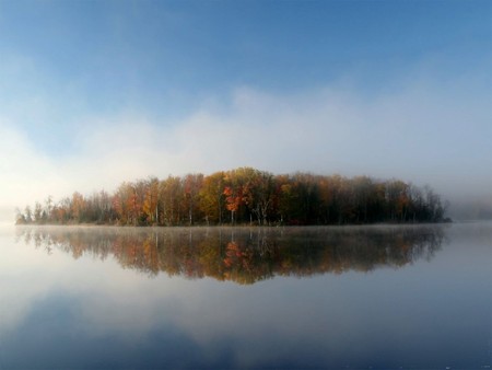 colorful fall day up in the Adirondacks in New York. - colorful, reflexion, nature