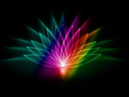 Flower - abstract, rainbow colors, flower