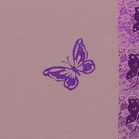 purple lace border with butterflies