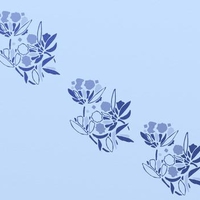 blue vector flowers