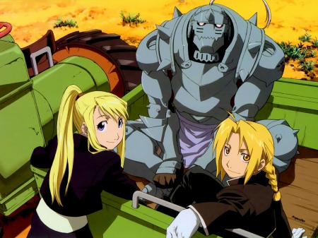 fullmetal alchemist edward elric - Armor, Girl, Blonde, Boy, Cant think of a fourth, Fullmetal alchemist, Edward Elric, Alphonse Elric