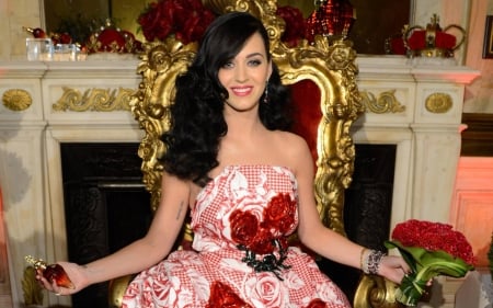 Katy Perry - Katy, red, Perry, brunette, Katy Perry