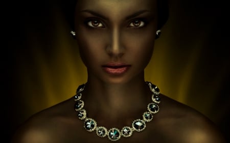 Artistic woman - artistic, jewels, model, face, diamonds