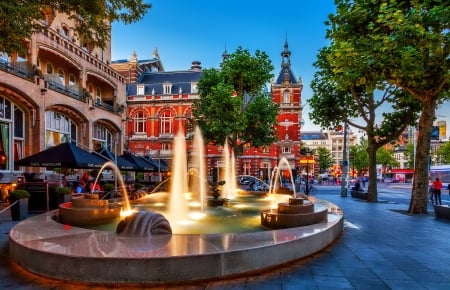 Amsterdam - street, holland, night, city, hdr, photo, amsterdam