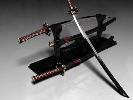 katane - steel, swords, 3 set, katane