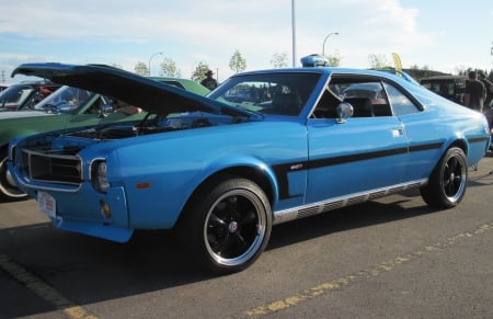 1969 AMC Javelin - black, tires, photography, Cars, Blue