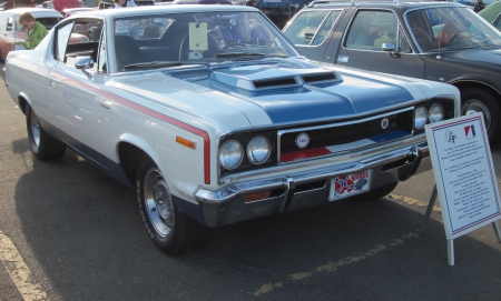 1969 AMC Rebel - white, headlights, photography, cars, tires, blue