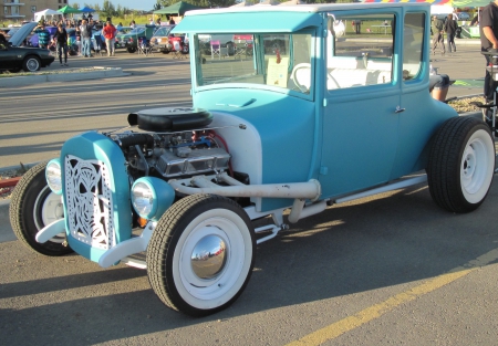 1926 T Ford in Blue - white, ford, engine, photography, tires, blue