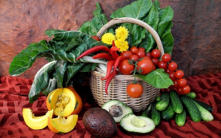 *** Absolutly fresh and yummy *** - nature, vegetables, basket, fruits