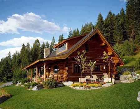 dream cabin - beauty, hauses, nature, photography