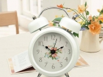 white clock