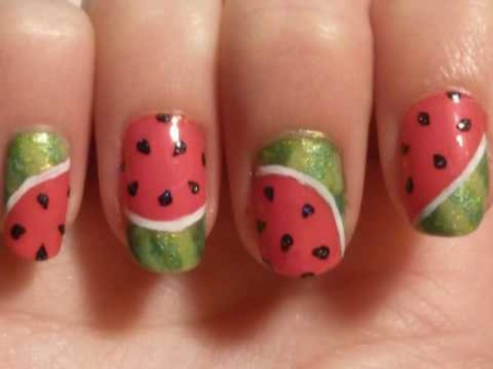 watermelon nails