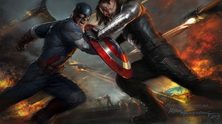 Captain America - Captain America, Avenger, Hereo, Cool, Marvel, Fight